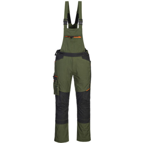 Peto de trabajo de triple costura WX3 de puntos reforzados, polialgodón XXL Verde oliva