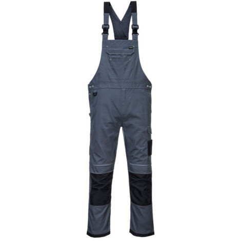 Peto de trabajo en tejido Oxford bolsillo doble para metro PW346 M Gris/Negro