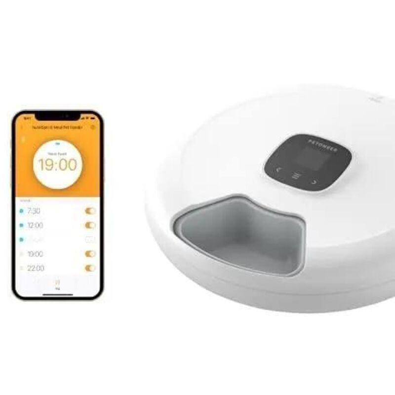 Petoneer Versilbert Eton Nutrispin Automatischer Futterspender Silber 6 Fächer