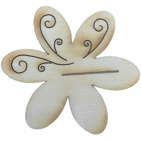 Petra di Platino-News A-TLH170710 10 x Tavolo per Carte, Fiore con Motivo Tribale, in Legno