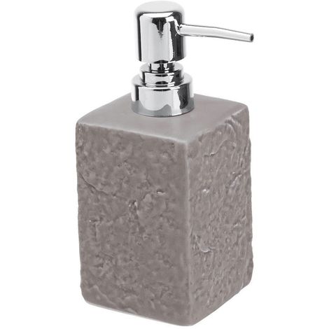 Dispenser di Sapone Versa Slate Grigio Plastica Resina (7,1 x 16,1 x 7,1 cm)