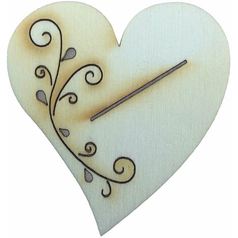 'Petra S News Fai da a-tlh180610 10 x segnaposto, Cuore con Tribal, in Legno