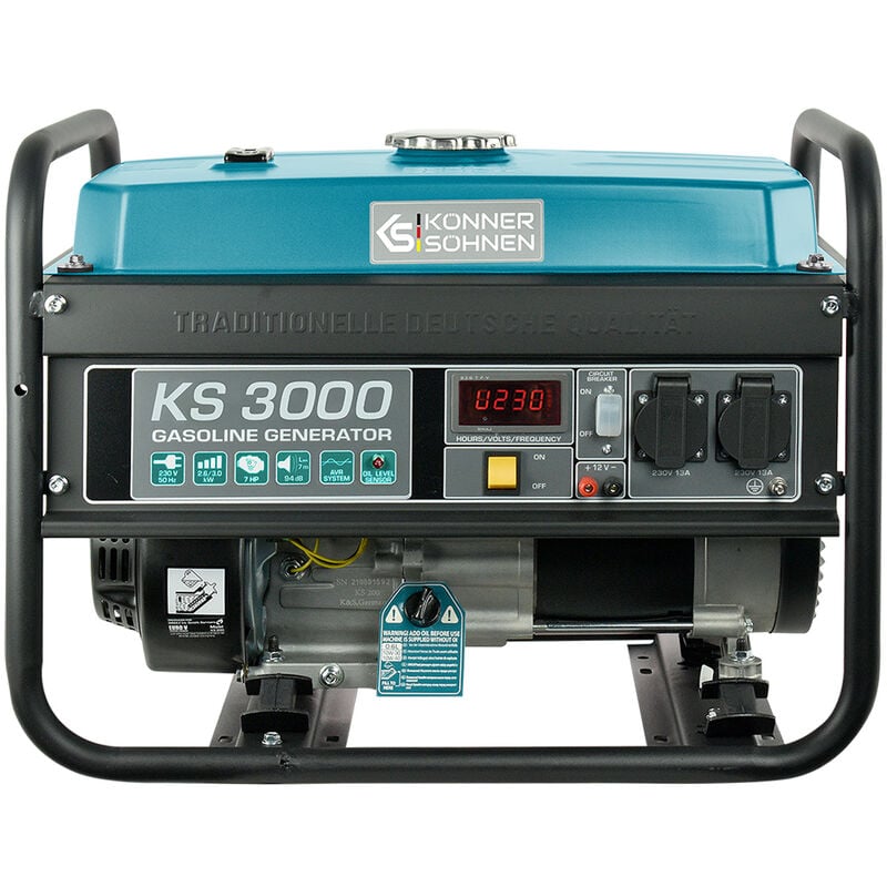 Könner&söhnen - Petrol generator ks 3000 max power 3kW avr 100% copper winding