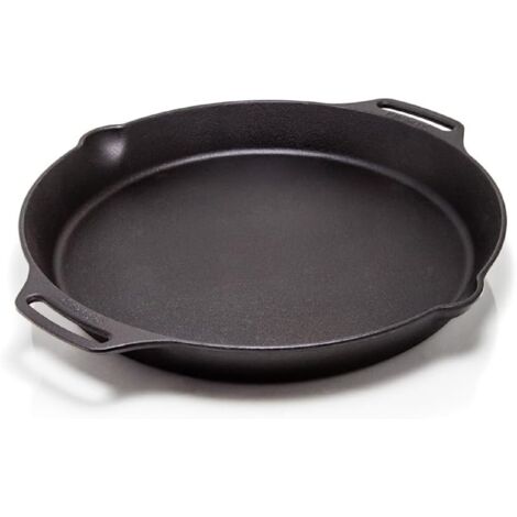 Petromax Grill-Feuerpfanne FP40H-T mit zwei Henkeln ohne Füße Gusseisen Pfanne 4,7 Liter Ø 40 cm