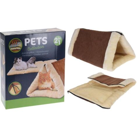 PETS cama tunel mascotas 60x90 cm , Manta/casa mascotasSe puede usar como esterilla o como casaProvista de capa térmicaMaterial: 100 % poliésterMedidas: 60 x 90 ext