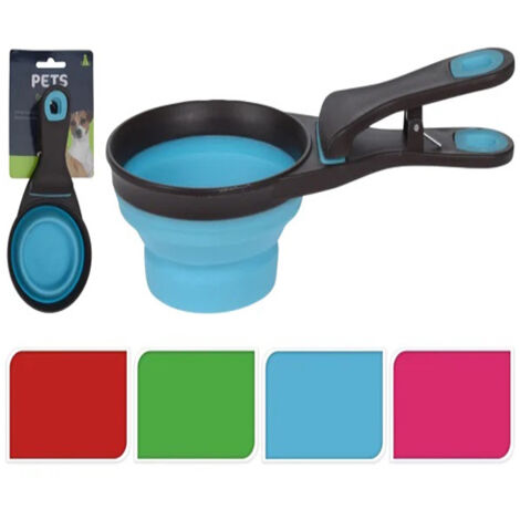 PETS COLLECTION dosificador pienso plegable silicona surtido