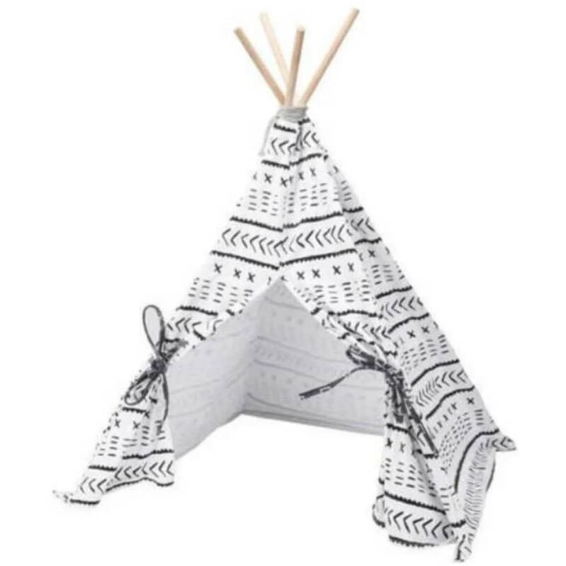 Tente pour animaux de compagnie Tipi Toile 56x56x74 cm Pets Collection