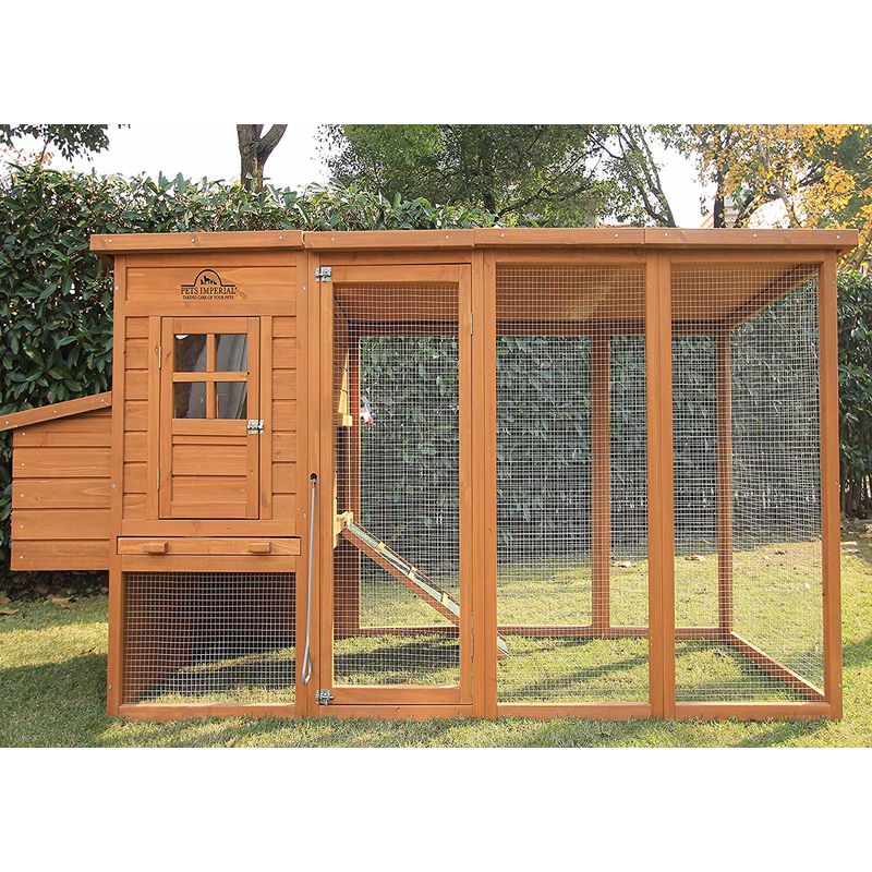 Pets Imperial Arlington Chicken Coop With Extra Long Run 8ft25m And Ashpalt Roof Suitable For 46 Birds Depending On Size