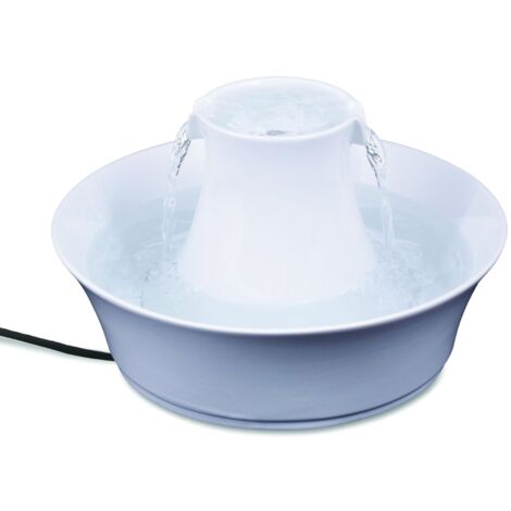 PETSAFE DRINKWELL KERAMIK TRINKBRUNNEN AVALON, 2 LITER, BPA FREI, ORGANISCHER FILTER, LEISE, RUTSCHFEST, KATZEN + HUNDE