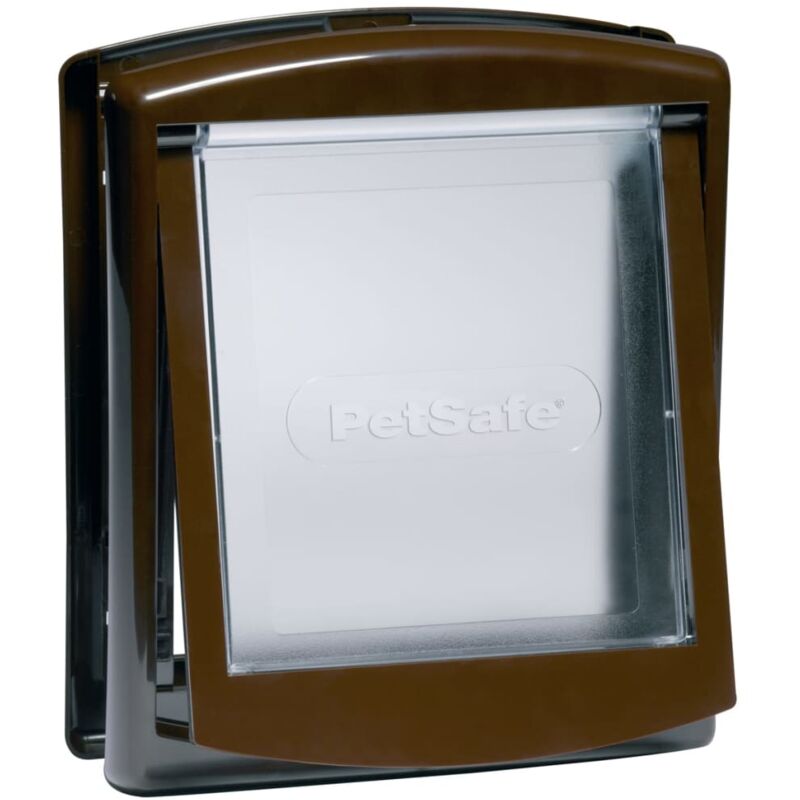 

PetSafe Puerta mascotas 2 posiciones 730 pequeña 17,8x15,2 marrón 5018 - Marrón