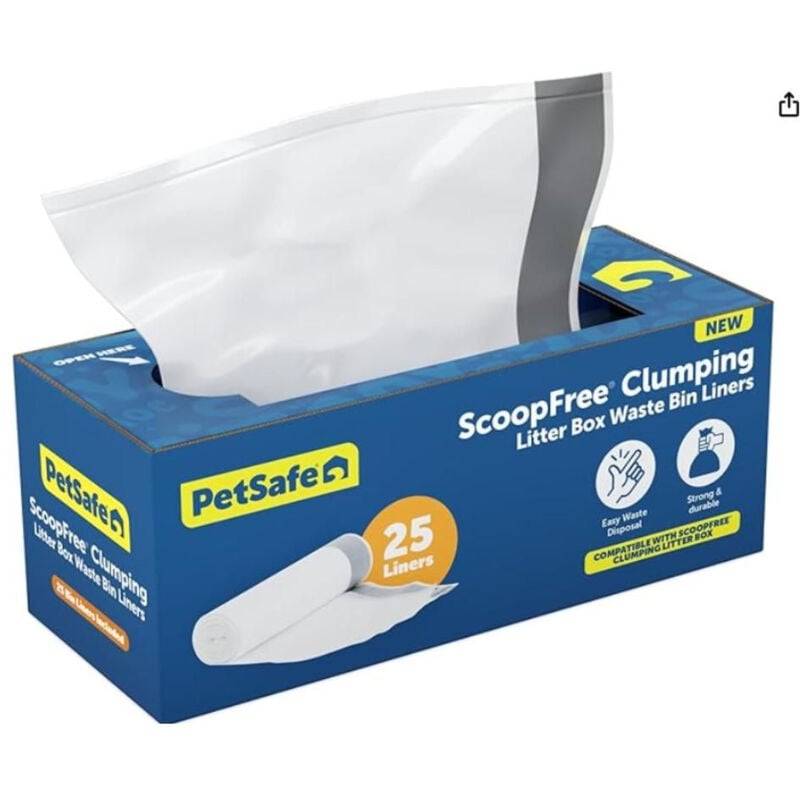Scoopfree lot de 25 sacs à litière agglomérants avec cordon de serrage pour bac à litière agglomérante scoopfree - netto - Petsafe