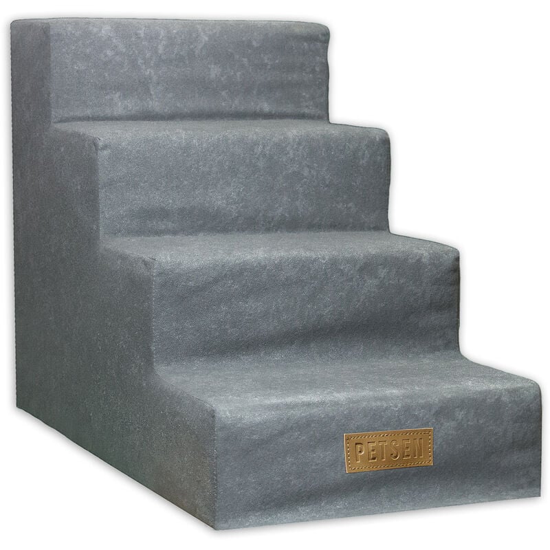 PETSEN escalier pour chien gris 4 marches