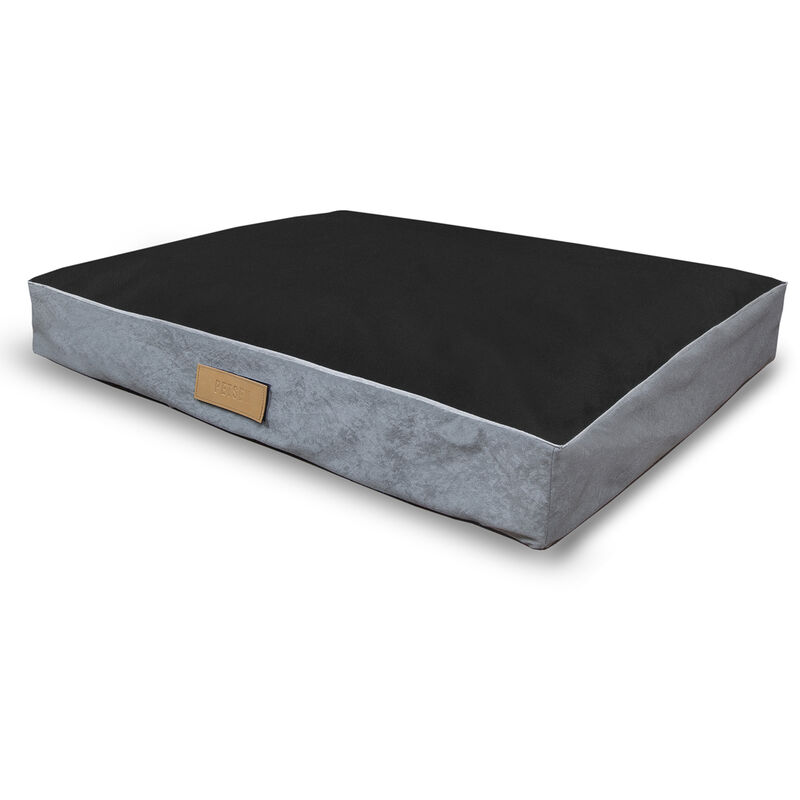 Petsen - matelas lit pour chien xl imperméable noir+gris