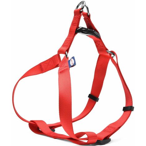 Pettorina a X in nylon con finiture e chiusura Back Clip in plastica per cani : 1 x 30-40 cm pettorina - nero