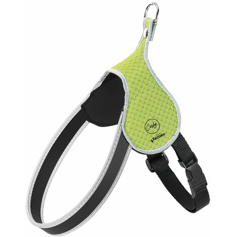Pettorina in neoprene Cushy Flash con bordo catarifrangente per cani: 50-65 cm - fucsia