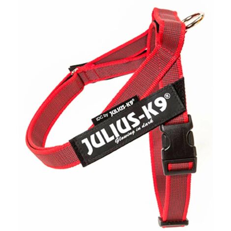 Pettorina Julius K9 IDC Color & Gray Belt Harness Tg L misura 1 torace 63-85 cm peso 23-30 kg - Rosso