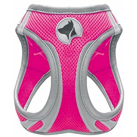 Pettorina Reflective Hiking Rosa con imbottitura interna per cani: M