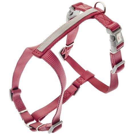 Pettorina regolabile a 8 in nylon e similpelle modello Oxford per cani: 2 x 55-81 cm - Azzurro
