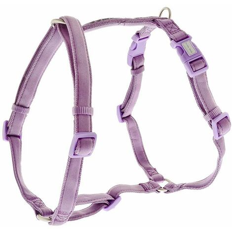 Pettorina regolabile a 8 in nylon ultra resistente con imbottitura soffice e scritta riflettente linea Comfort per cani : 1 x 8-13,5 cm - nero