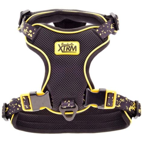 Pettorina regolabile facile da indossare dotata di due ganci ideale per addestramento modello XTRM per cani: 1,5 cm x 40-50 cm - Nero
