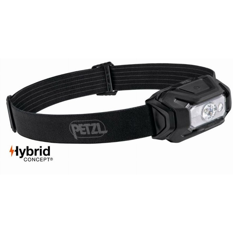 Petzl - Lampe frontale compacte Aria 1 Etanche - 350 lumens - Noir - Piles ou batterie - E069BA00