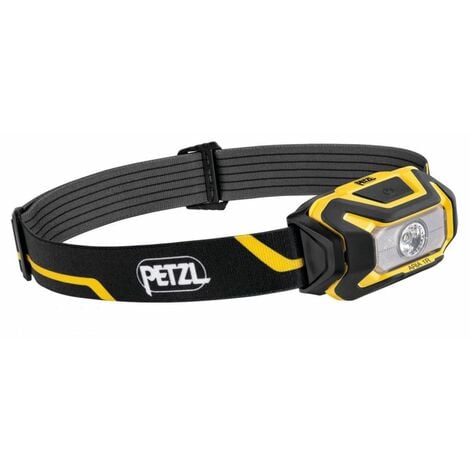 Lampe frontale compacte PETZL Aria 1R Etanche - 450 lumens - Noir/jaune- Batterie incluse - E069CA00