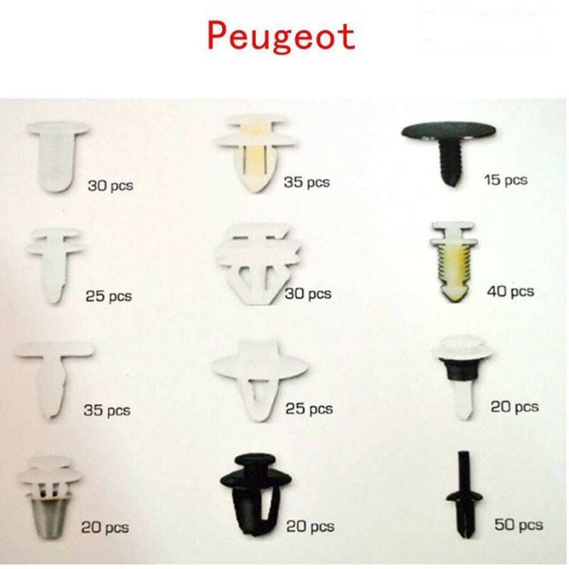 Image of Trade Shop Traesio - Trade Shop - set clip für peugeot auto confect 345 pezi ricambi plastic -