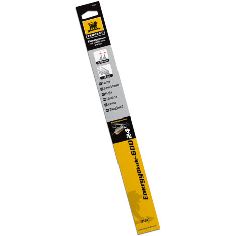 Peugeot – Lame de scie à onglet manuelle 175247 – Longueur 600 mm – Largeur 45 mm – 24 dents TPI pour coupes précises sur bois et PVC