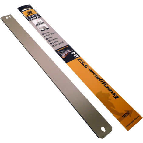 Peugeot – Lame de scie à onglets manuelle 550 mm – 24 dents TPI pour coupes précises dans bois, PVC et plastique – Compatible scies manuelles - 24TPI