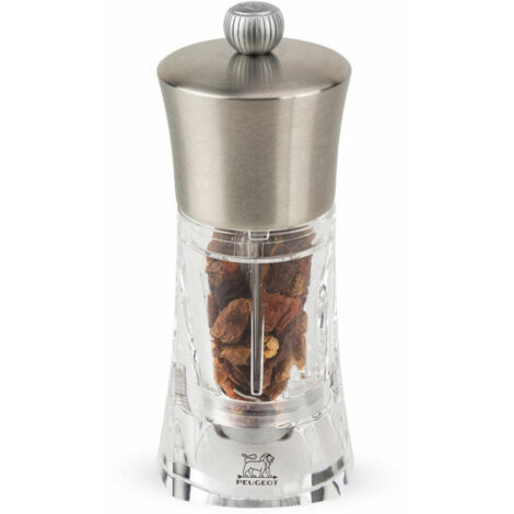 Peugeot OUESSANT Chilimühle Edelstahl/Transparent 14 cm