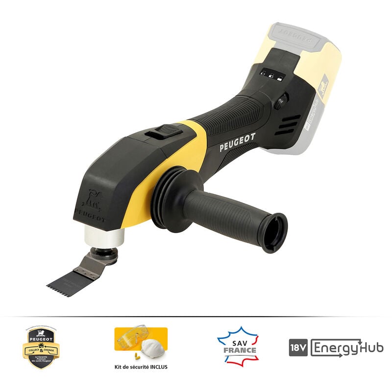 EnergyTool-18V Outil multi-fonctions ss fil 18V, variateur de vit., 5 accessoires, machine nue sans batterie - Garantie 3 ans, sav++ Collect & Change