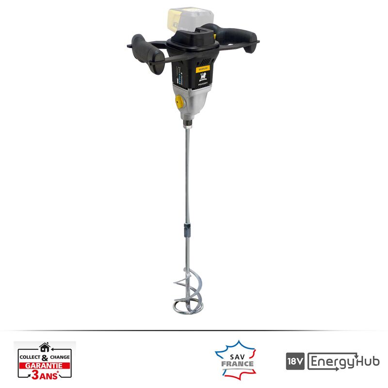 EnergyMix-18VBL Mélangeur ss fil brushless 18V, hélice universelle Ø100mmincluse, machine nue sans batterie - Garantie 3 ans, sav++ Collect & Change