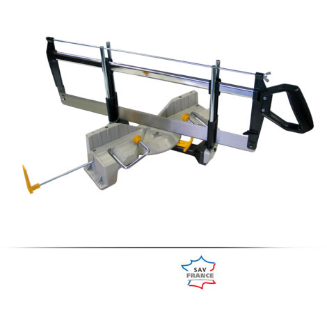 Peugeot – Scie à onglet manuelle 600 mm – Longueur de lame 600 mm – Hauteur de coupe 155 mm – Pour bois dur et plinthes – Angle de coupe biseau