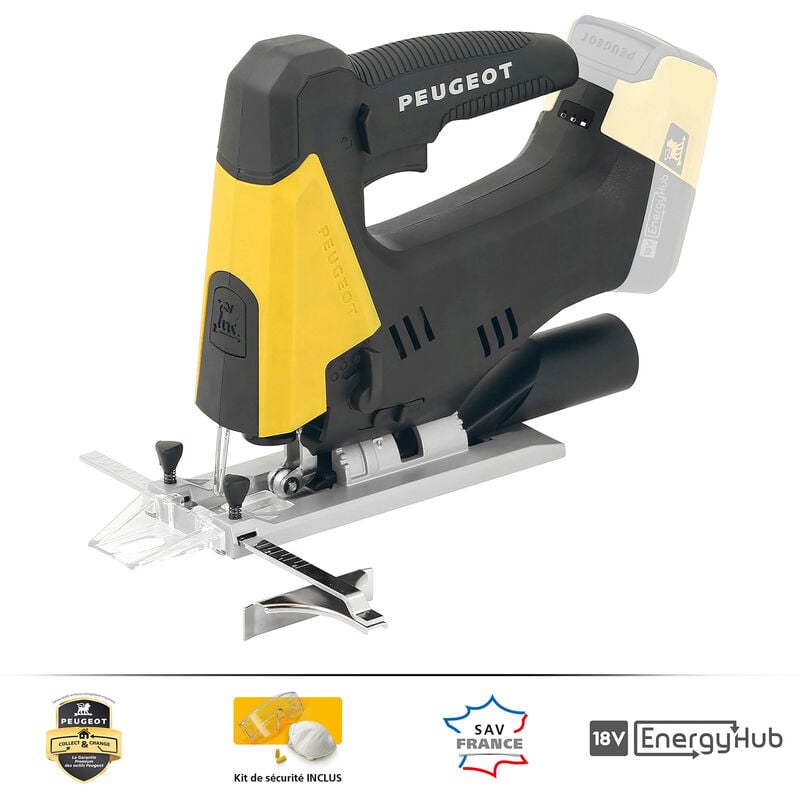 EnergySaw-J18V - Scie sauteuse 18V, fixation de lame universel (t,u,l) machine nue sans batterie - Garantie 3 ans, sav++ Collect & Change