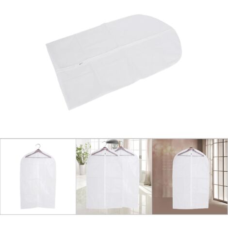PEVA-Kleiderschutzhülle – Schutzhülle für Kleidung, Anzüge und Kleider – Transparent, Maße 60 x 100 cm, staub- und wasserdicht – Tragbare Aufbewahrungstasche
