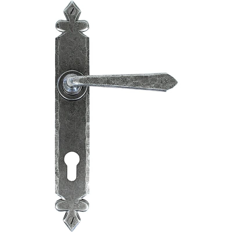 Pewter Cromwell Lever Espag. Lock Set - From The Anvil