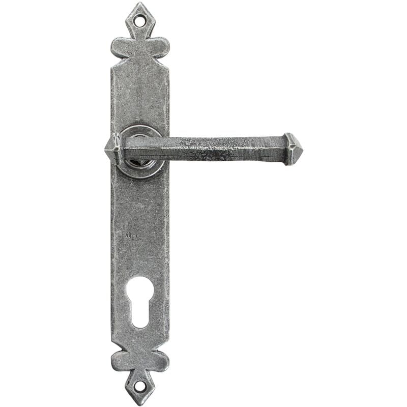 From The Anvil - Pewter Tudor Lever Espag. Lock Set