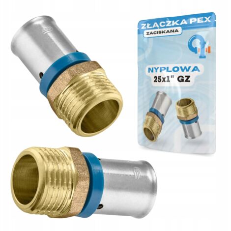PEX 25x1 GZ Nippel Crimpverpressung Alupex SOLID