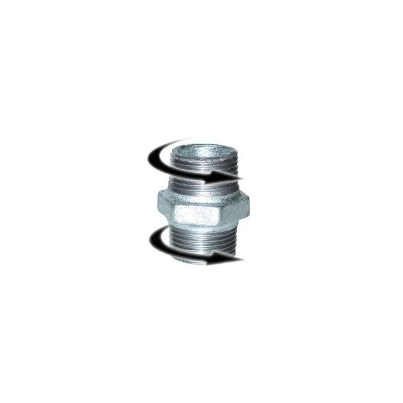 

Codital - Doble boquilla macho 15x21 derecha/derecha galvanizada