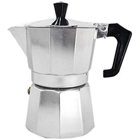 Pezzetti Italexpress Caffettiera Moka 3 Tazze Alluminio-Nero