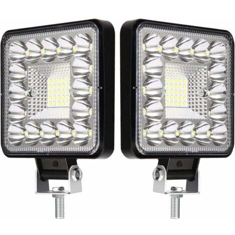 pezzi 12V 123W 4" LED luce di lavoro quadrata 12V 24V LED riflettore trattore per fuoristrada auto camion SUV 4x4 trattore fendinebbia