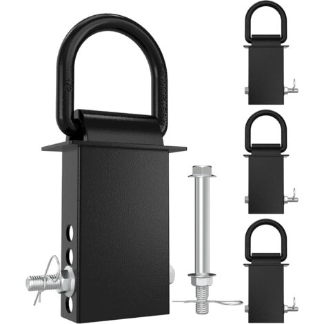 pezzi - 16200 libbre - Anello a D per tasca per picchetti per rimorchio, resistente e rimovibile, ancoraggio per camion e rimorchi a pianale, accessori per rimorchi di veicoli utilitari