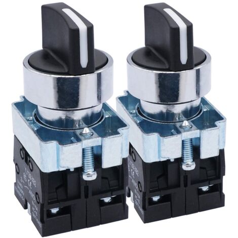 pezzi 2NO Interruttore selettore di bloccaggio Interruttore rotante a 3 posizioni 22 mm 440 V 10 A HB2-BD33