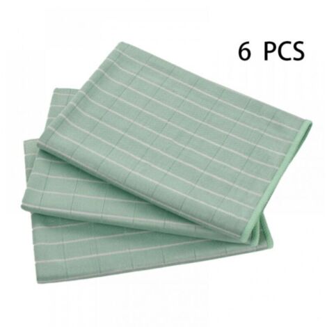 pezzi 40x40 cm Panno in microfibra di bambù verde per finestre, specchi, piastrelle, carrozzeria, bambù, vetro, casa, bagno