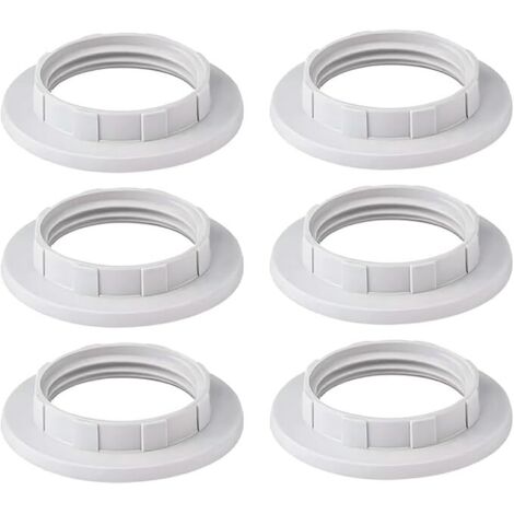 pezzi Anello riduttore per paralume in plastica bianca E14 28 mm, piastra convertitore adattatore per paralume, anello riduttore per paralume E14 per lampade da scrivania, plafoniere