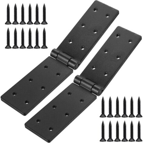 pezzi cerniere pieghevoli nere resistenti, cerniera a scatola, cerniera per cassettiera, cerniera per mobili da giardino in legno
