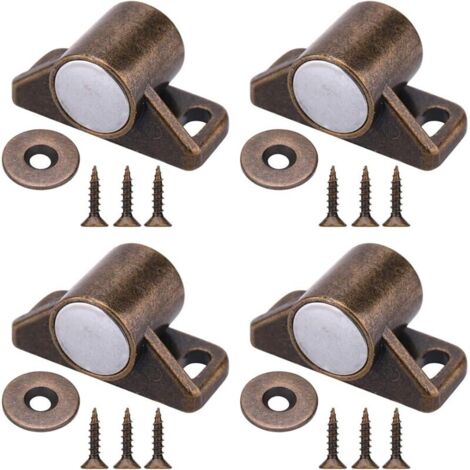 pezzi chiusure magnetiche per porte, magneti per porte di armadietti con viti in acciaio inossidabile per chiusura di porte scorrevoli di mobili da cucina (bronzo)