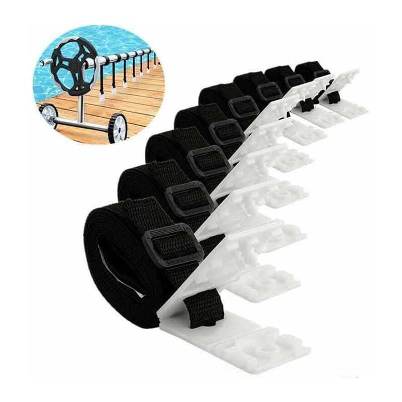 Image of Dpzo - pezzi Cinghie e clip di fissaggio per avvolgicavo per piscina Avvolgicavo solare per piscina Avvolgicavo per piscina interrata Avvolgicavo