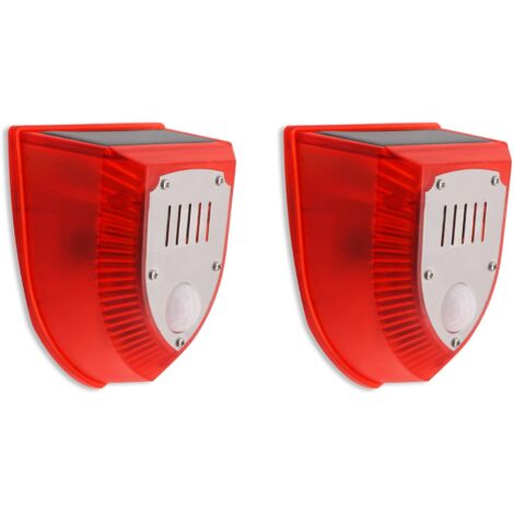 pezzi di allarme di sicurezza solare 129 dB suono sirena luce stroboscopica lampada di avvertimento 3 modalità di funzionamento per pascolo fattoria casa cortile fienile