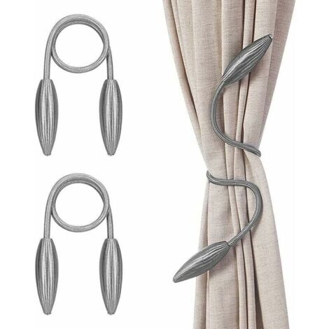 pezzi di fermatende, fiocco creativo per tende, passante per tende, fermatende, adatto per tende, tende per porte, decorazione fai da te per la casa - grigio 52 cm